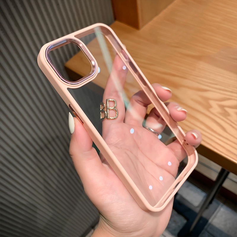 Ốp Điện Thoại Khung Mềm Trong Suốt Chống Sốc Sang Trọng Cho IPhone13 12 11 Pro Max X XR XS