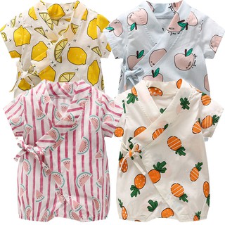 Áo ngủ liền quần hình trái cây cho bé gái sơ sinh