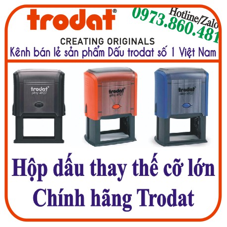 Vỏ hộp cán dấu cỡ lớn chính hãng Trodat