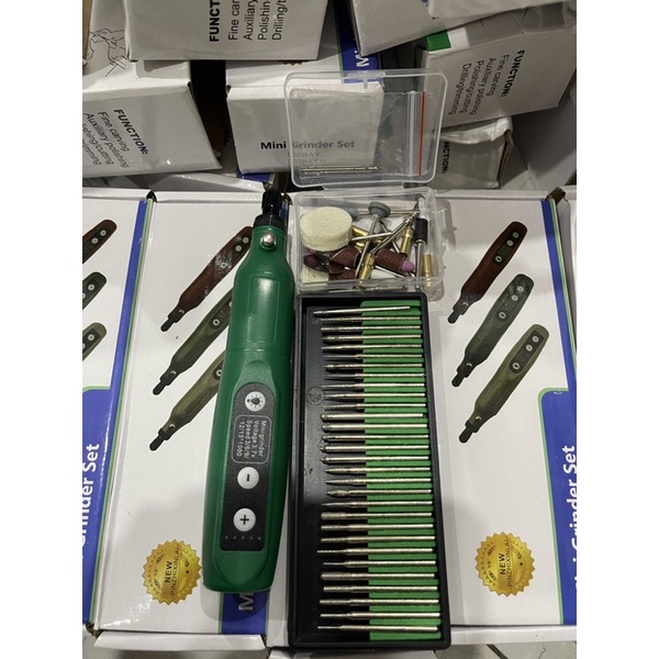 Máy khoan cắt trà mài mini 30 đầu + tặng kèm bộ 55 mũi khoan cắt