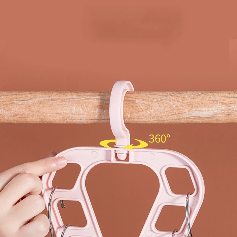 Móc tam giác treo quần áo xoay 360 độ đa năng