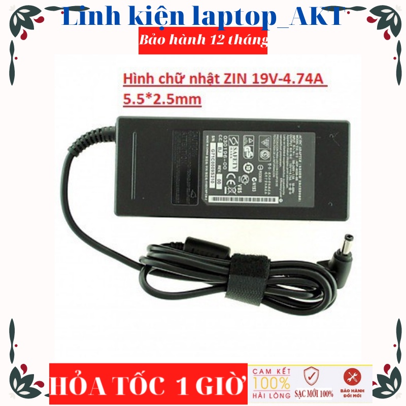 Sạc Laptop Asus 19v - 4.74a - 90w-ZIN  chữ nhât Chân Thường ADP-90CD DB A2 A3 A6 A8 F8 Z99 M2 M6 W3 W5 K40 K50
