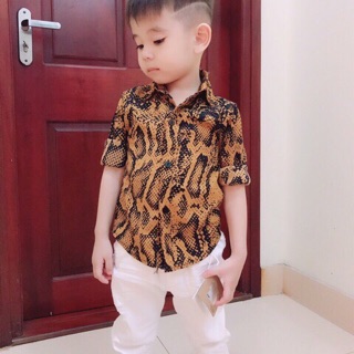 Áo sơ mi da rắn cho bé