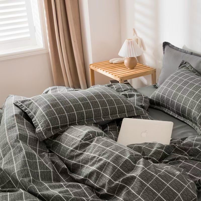 Bộ Chăn Ga Gối Cotton Poly - Kẻ Dạ | BigBuy360 - bigbuy360.vn
