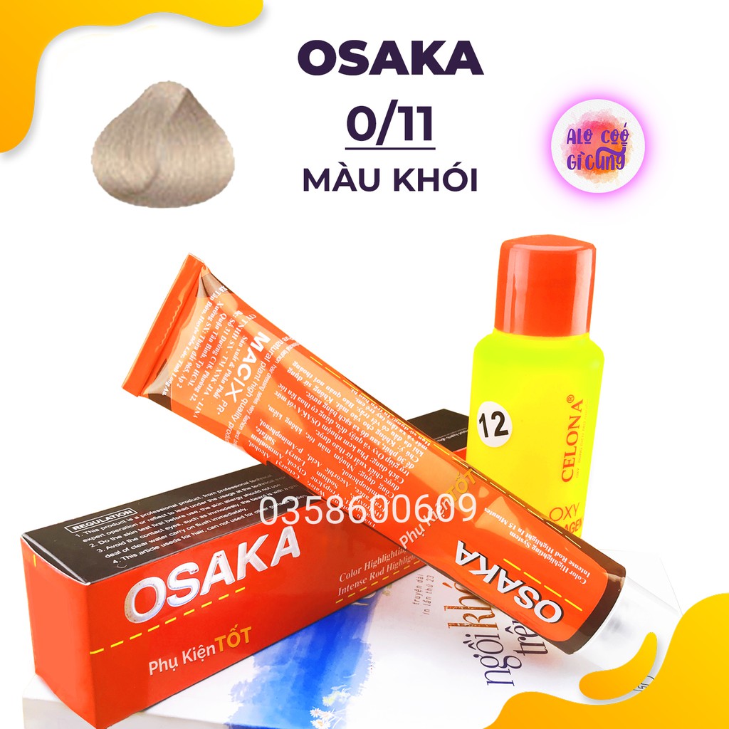 Thuốc Nhuộm Tóc Osaka Loại 100ml + Bình Oxy12 - 100ml