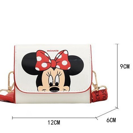 Túi hộp Mickey cho bé gái - Túi đeo bé gái có hình chuột Mini màu đen trắng MIN01