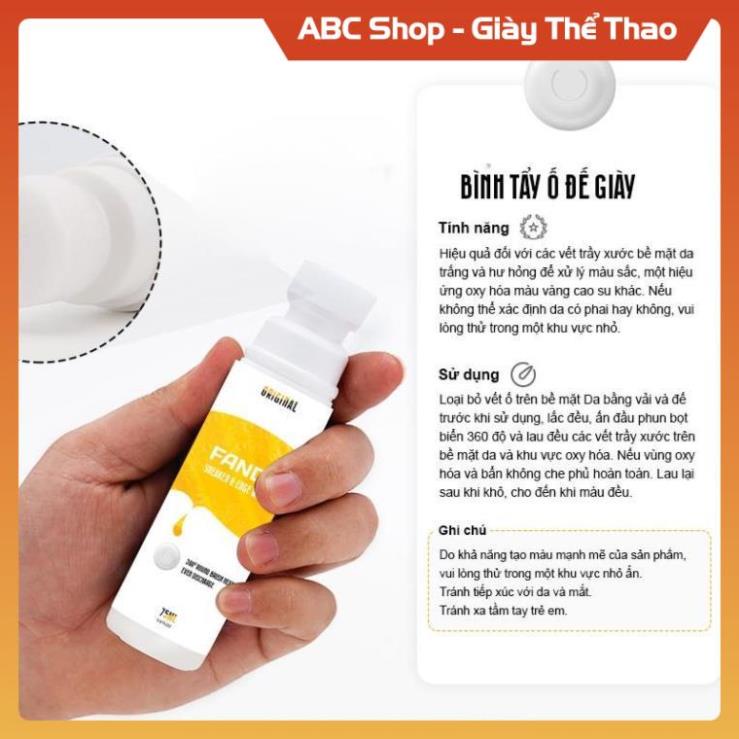 [FreeShip+ Hàng Xịn] Bình Tẩy Ố Đế Giày , Dung Dịch Tẩy Ố Đế Repaint Giày Chuyên Dụng 75ml SIÊU SẠCH