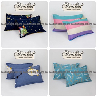 Vỏ gối nằm Poly Cotton họa tiết siêu xinh, combo 2 vỏ gối đầu kích thước 45cmx65cm