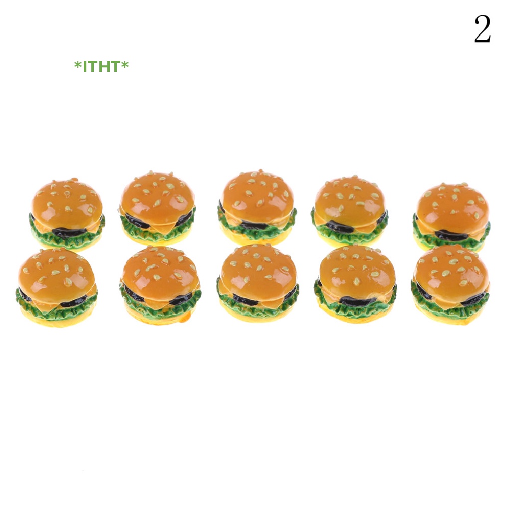Set 2 Bánh Hamburger Đồ Chơi Mini Cho Nhà Búp Bê Mới