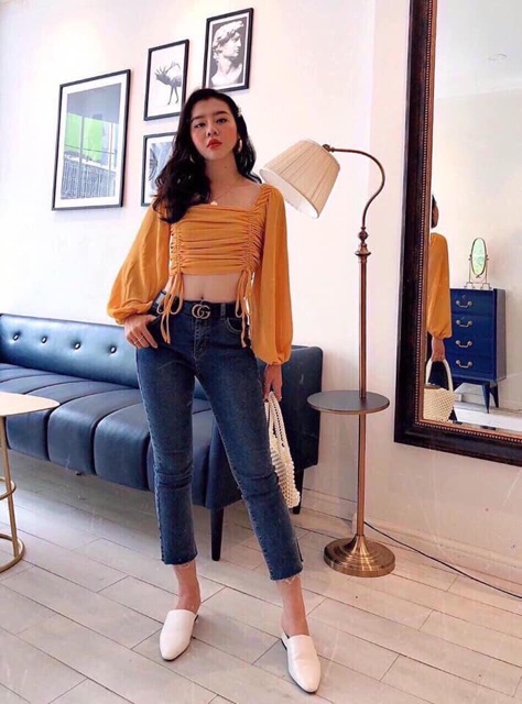 Áo Kiểu Rút Dây 2 Bên Cực Xinh