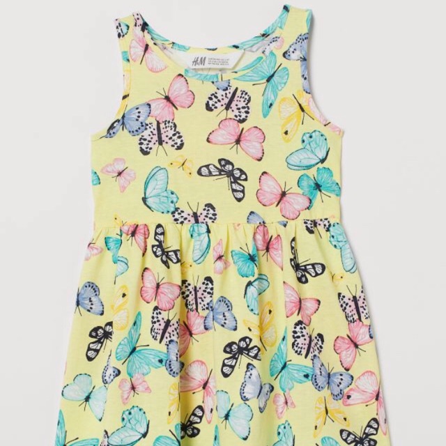 Váy HM bé gái auth - Sleeveless Jersey Dress 4-6 year