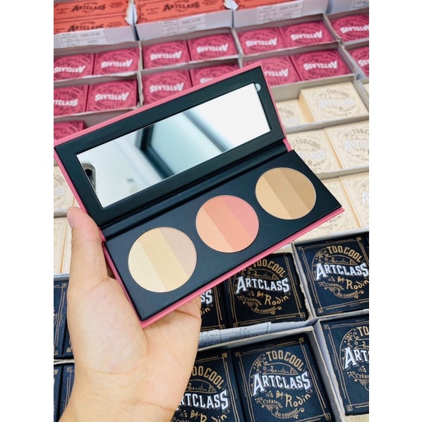 Bảng highlight, má hồng, tạo khối TOO COOL FOR SCHOOL Art class by rodin art palette 02