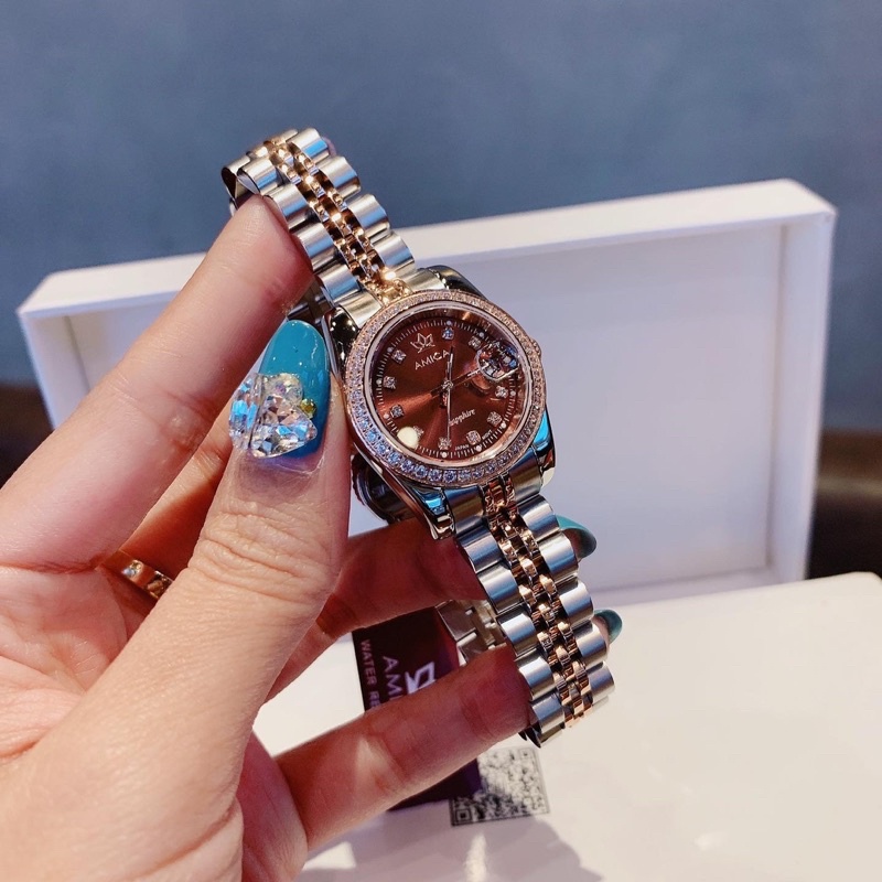Đồng hồ nữ Amica A46 size 26mm full màu
