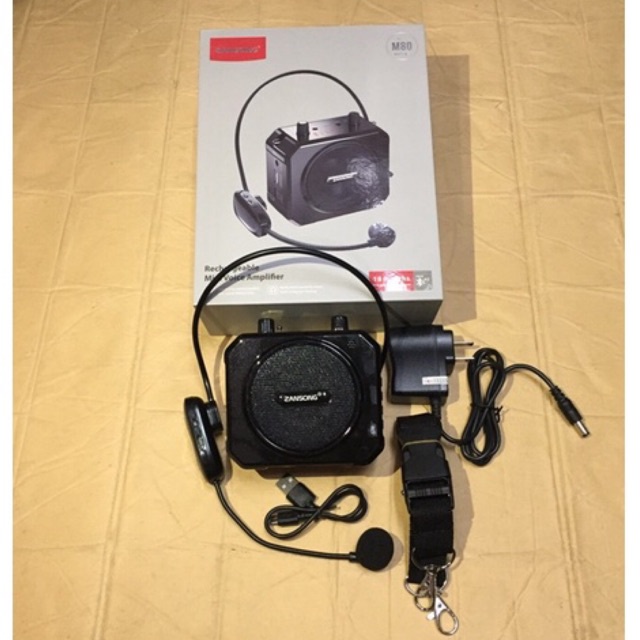 Loa Trợ Giảng Kèm Micro Bluetooth Đa Năng Zansong M80. Máy Trợ Giảng Không Dây .
