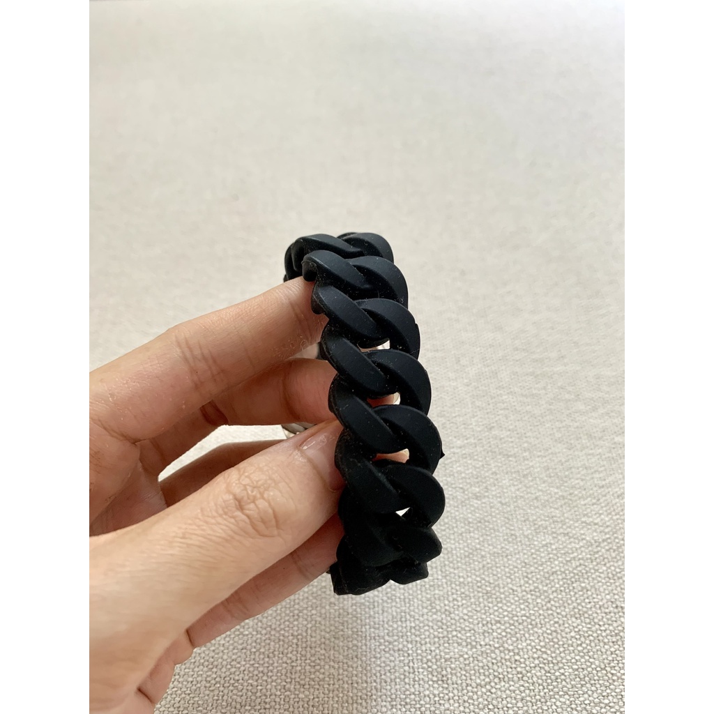 Đồng hồ Si - Nam - Nobrand - Mặt tròn dây cao su dáng vòng tay