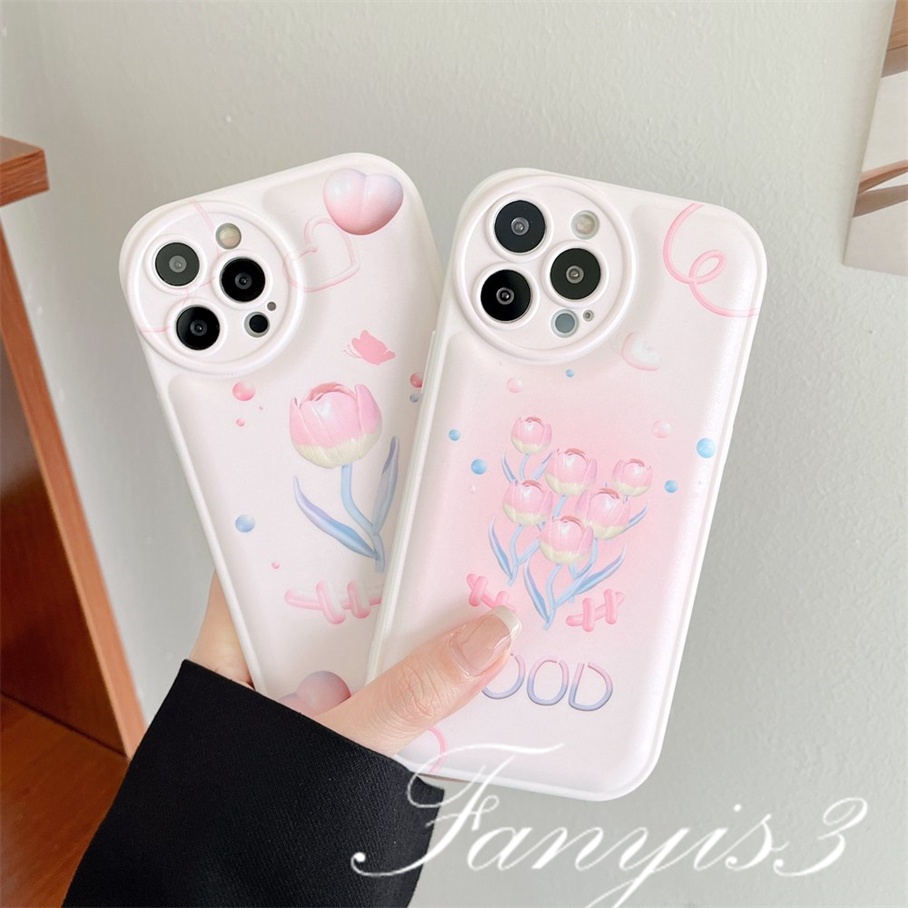 Ốp Điện Thoại TPU Mềm Đệm Khí Hình Hoa Hồng Cho iPhone 14 13 12 11 Pro Max X XR Xs Max 8 7 6 6s Plus SE 2020