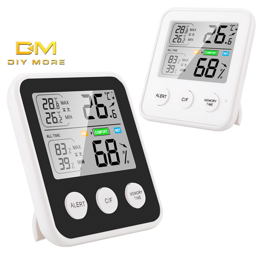 Đồng hồ DIYMORE đo nhiệt độ và độ ẩm kỹ thuật số độ chính xác cao