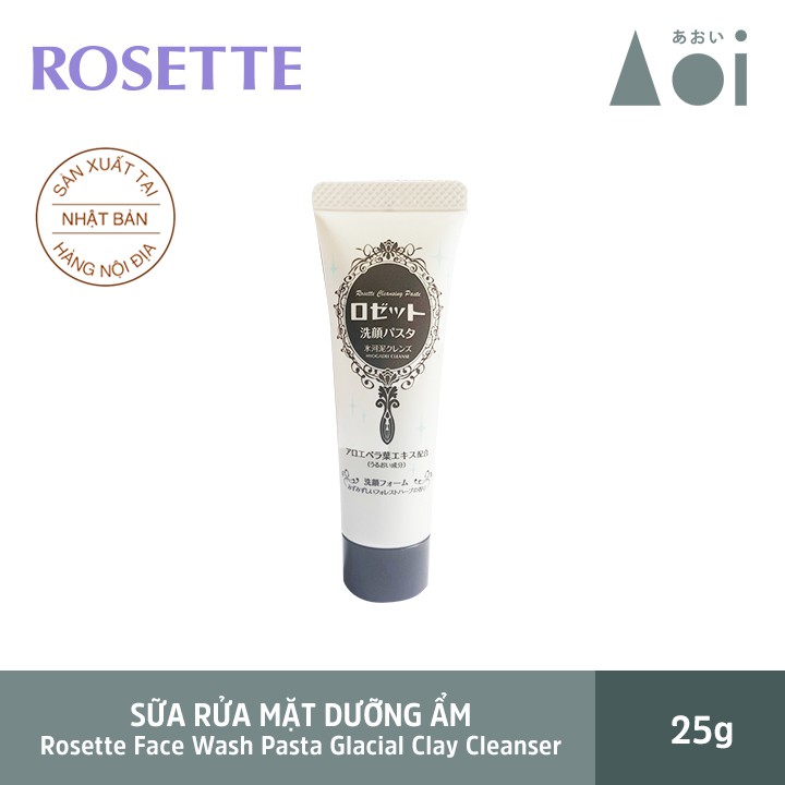 (HÀNG TẶNG KHÔNG BÁN) Sữa Rửa Mặt Dưỡng Ẩm Rosette Face Wash Pasta Glacial Clay Cleanser Mini Tube (25g)