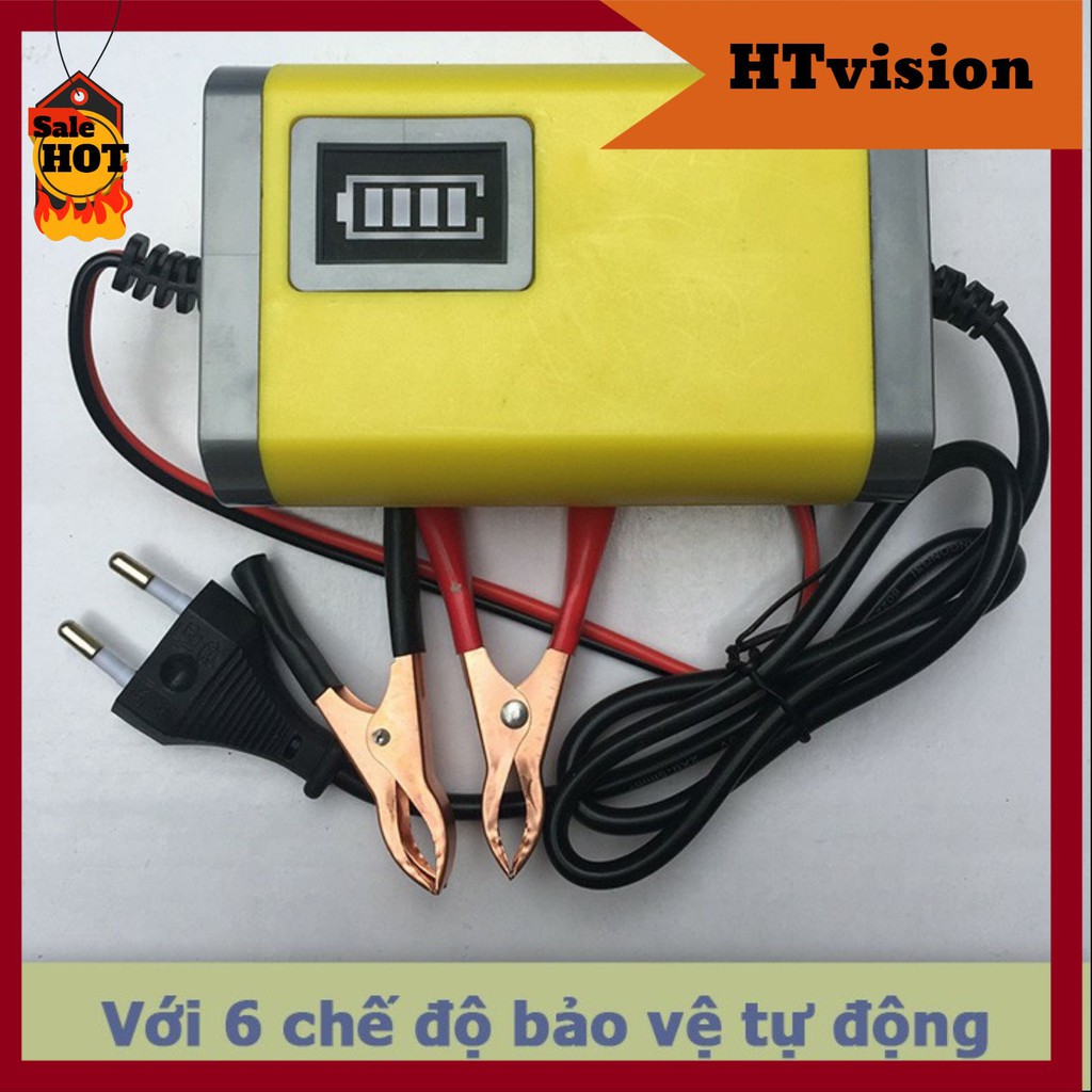 Bộ Sạc Ắc Quy Thông Minh Tự Ngắt 12V 2ah - 20ah Máy Sạc Ắc Quy Xe Máy