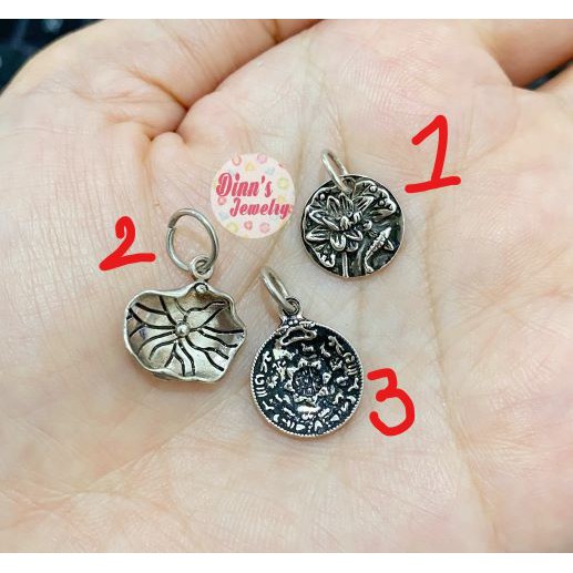 Charm Bạc S925 Hình Tròn Họa Tiết - Mặt Dây Chuyền Không Kèm Dây - Hàng cao cấp chuẩn Bạc Thái