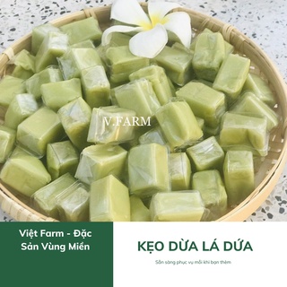 kẹo dừa bến tre lá dứa tuổi thơ phủ dừa sấy mềm dẻo hũ 500g đồ ăn vặt