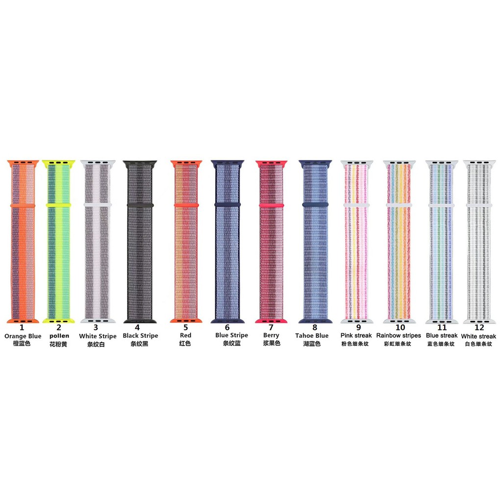 Dây đeo Apple Watch Strap 38/40mm 42/44mm Vòng nylon dệt cho iWatch Series SE 6/5/4/3/2/1