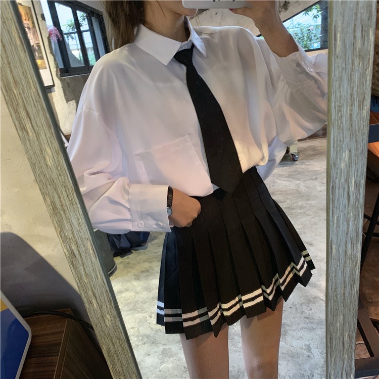 [Hot Trend] Dây cavat unisex phong cách ulzzang học sinh chụp ảnh kỉ yếu dây cà vạt thắt sẵn HARI1221