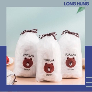 TÚI BỌC THỰC PHẨM 🥗 MÀNG BỌC THỰC PHẨM CO DÃN CÓ THỂ TÁI SỬ DỤNG SET 100 CHIẾC - TBTA