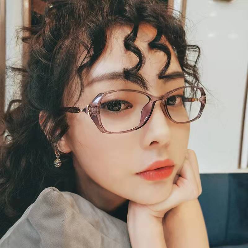 时尚Cận Thị Đôi Mắt Kính Gọng Tròn Siêu Nhẹ Chống Tia Sáng Xanh Chống Tia Bức Xạ Thời Trang Hàn Quốc Thoải Mái Cho Nữ