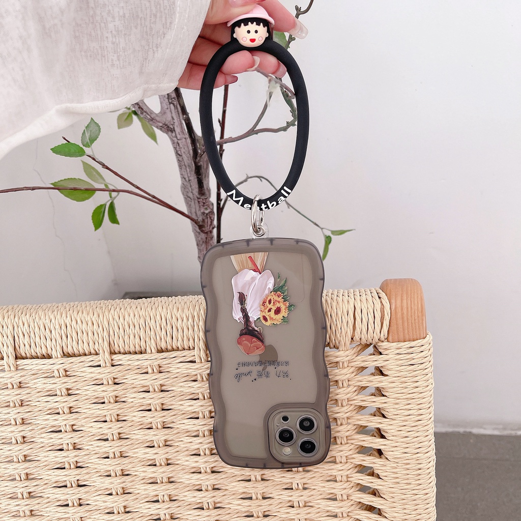Dây Đeo Điện Thoại Bằng Silicon Mềm Chống Thất Lạc Có Móc Khóa Cho Nữ