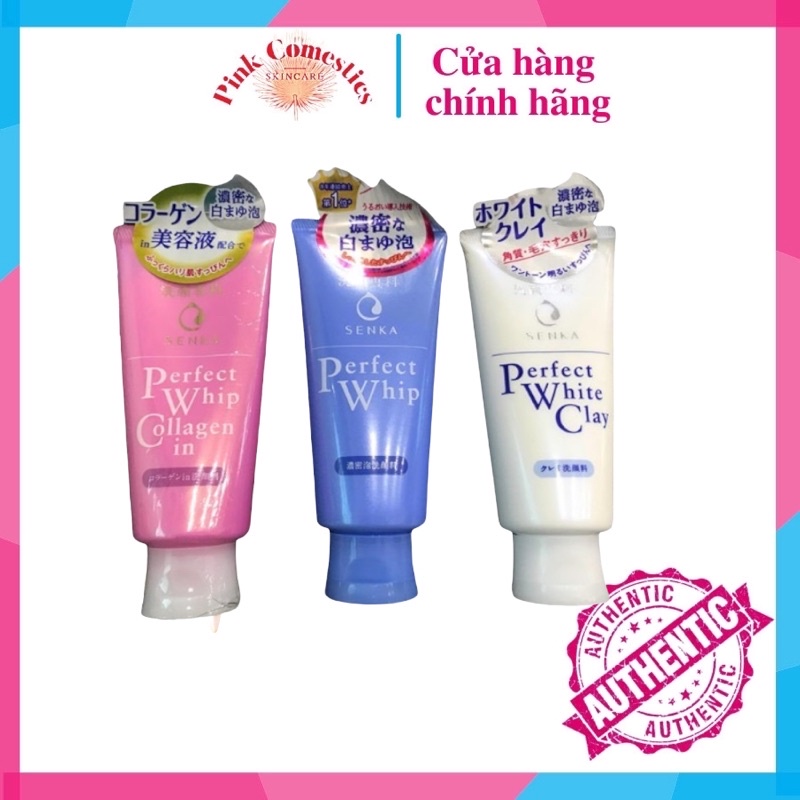 Sữa Rửa Mặt SENKA PERFECT WHIP Nhật Bản Tạo Bọt Siêu Mềm Mịn 120 g