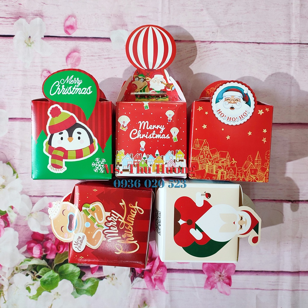 Hộp Giấy Đựng Quà Giáng Sinh Noel có quai xách nhiều mẫu siêu đẹp ❤❤❤