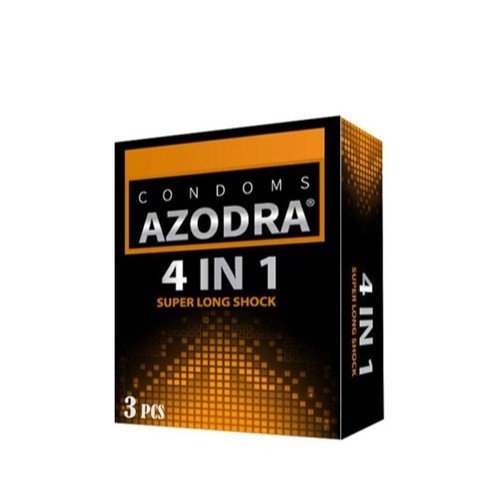 [SIÊU PHẨM] Bao Cao Su AZODRA 4 In 1-Hộp 03 cái [Kích Thích - Kéo Dài T. Gian] - Hàng Chính Hãng 100%