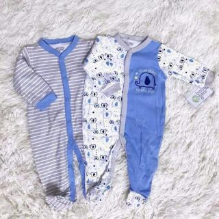 Set 2 bộ body liền tất hình voi cho bé trai