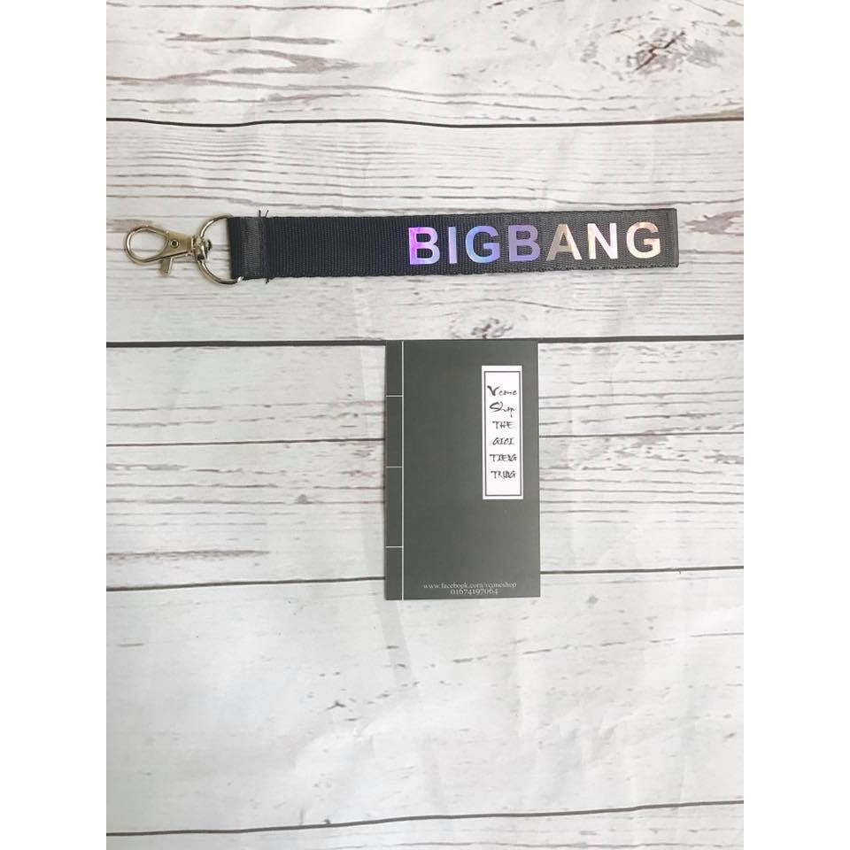 (Sỉ 20k) Nametag bigbang ngày sinh nametag hologram strap bigbang móc khóa balo móc treo điện thoại