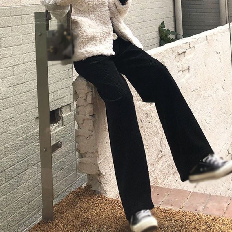 Quần Dài Nữ Lưng Cao Ống Rộng Thời Trang