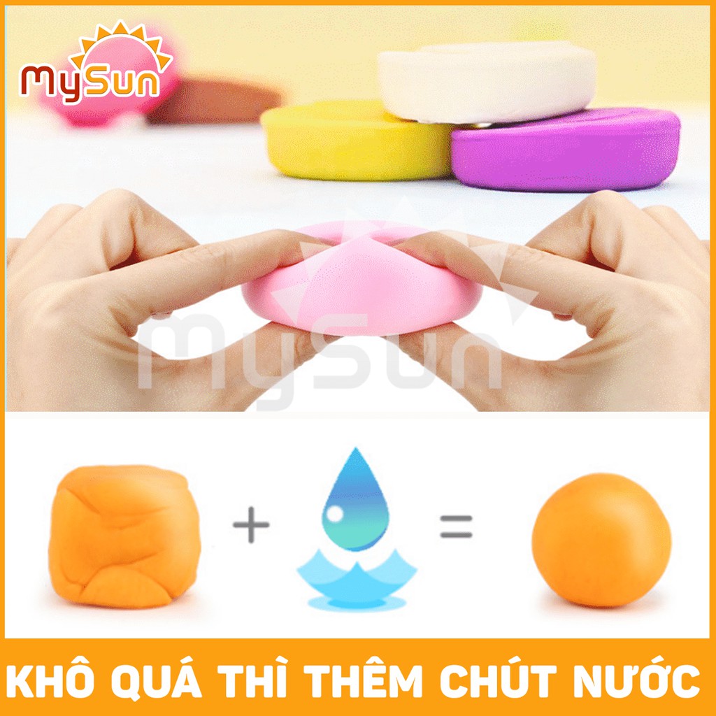 Đồ chơi 🌸FREESHIP🌸 đất sét nặn Bột mì cho trẻ em bé sinh học tự khô Có khuôn, Bộ đồ chơi nấu ăn nhà bếp mini - MYSUN