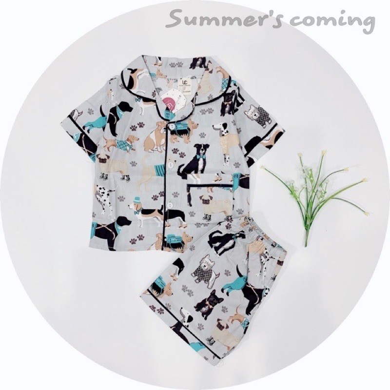 bộ pijama thô lụa bảng màu cực đẹp cho bé trai /bé gái