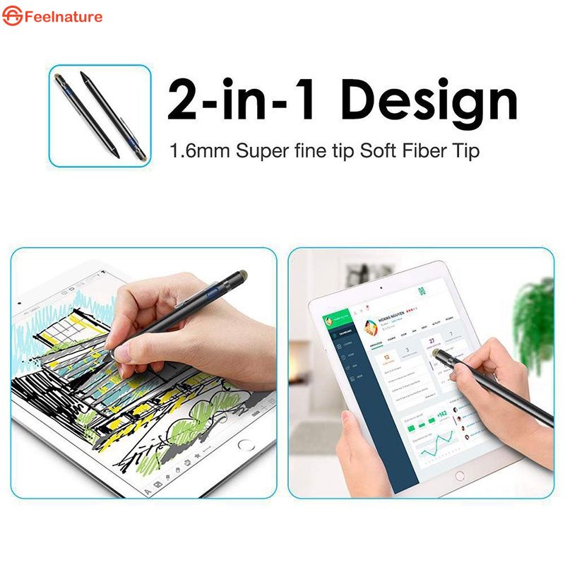 Bút cảm ứng thông minh 2 trong 1 Tương thích với iPhone iPad Pro và các máy tính bảng khác cho iPhone Samsung Xiaomi Điện thoại FEEL