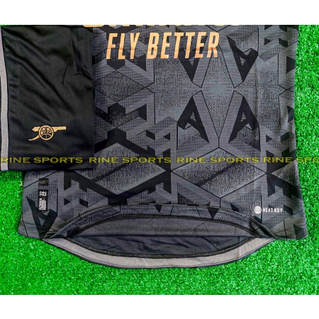 Bộ Áo bóng đá Arsenal đen Super Bodyfix Thailand mùa giải 2022-2023 Giống thi đấu 100%