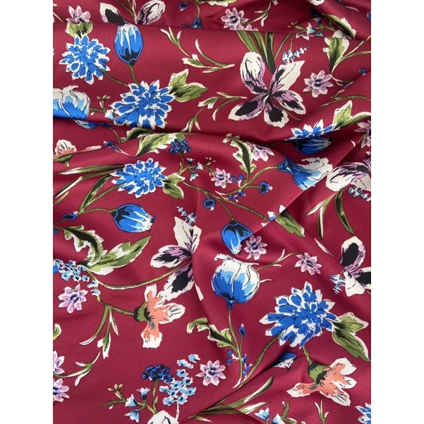 SATIN CÁT NỀN ĐỎ - KHỔ VẢI 1.5M