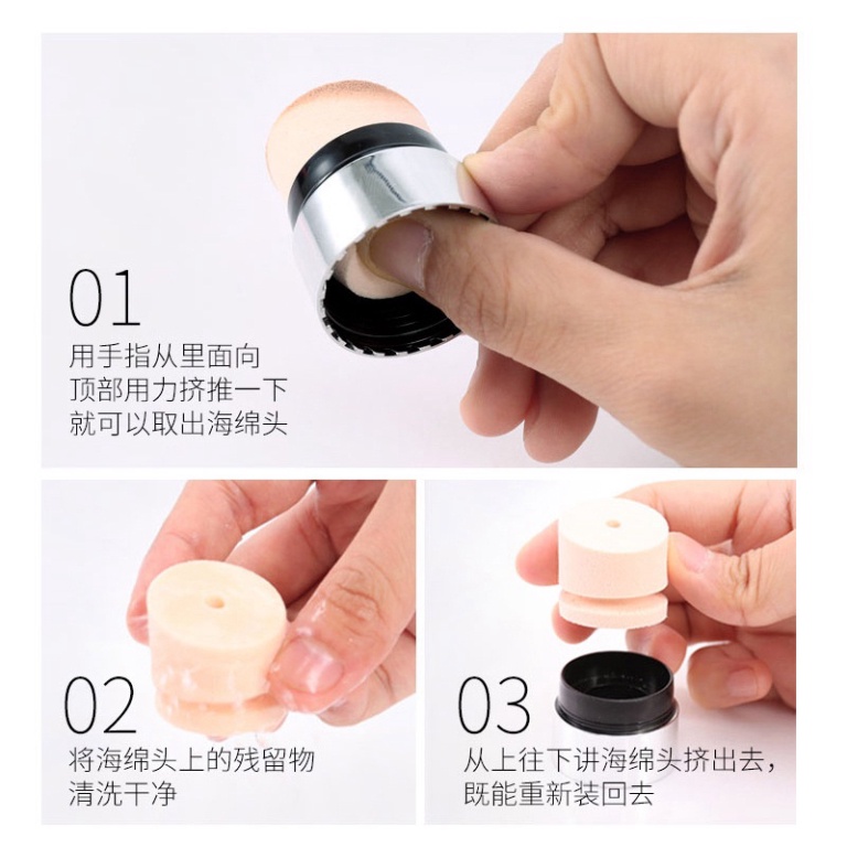 (Giá Sỉ)Kem Nền Che Khuyết Điểm CC Dưỡng Ẩm Chống Nước Làm Sáng Da Hồng Tự Nhiên, Thiết Kế Đầu Mút Xoáy Tiện Dụng