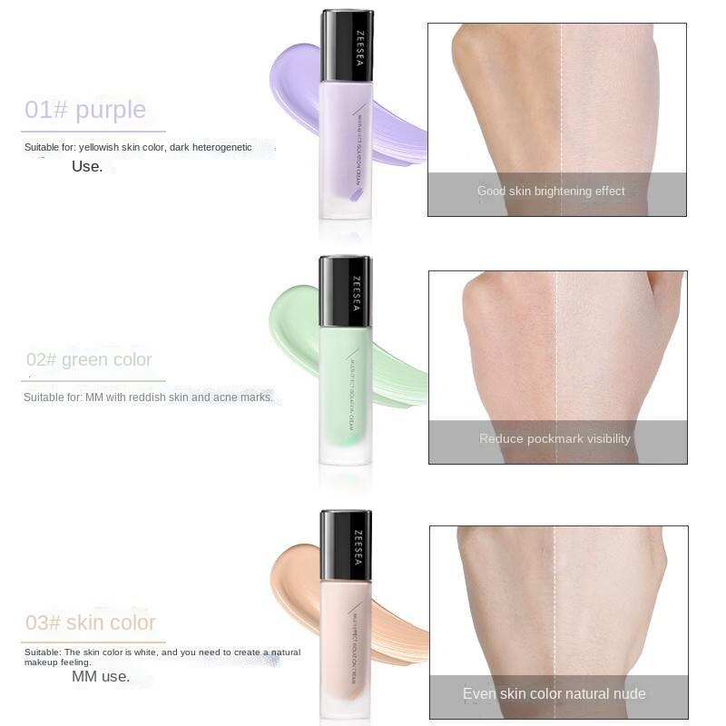 Kem lót trang điểm ZEESEAZEESEA che khuyết điểm hai trong một dưỡng ẩm chống thấm nước | BigBuy360 - bigbuy360.vn