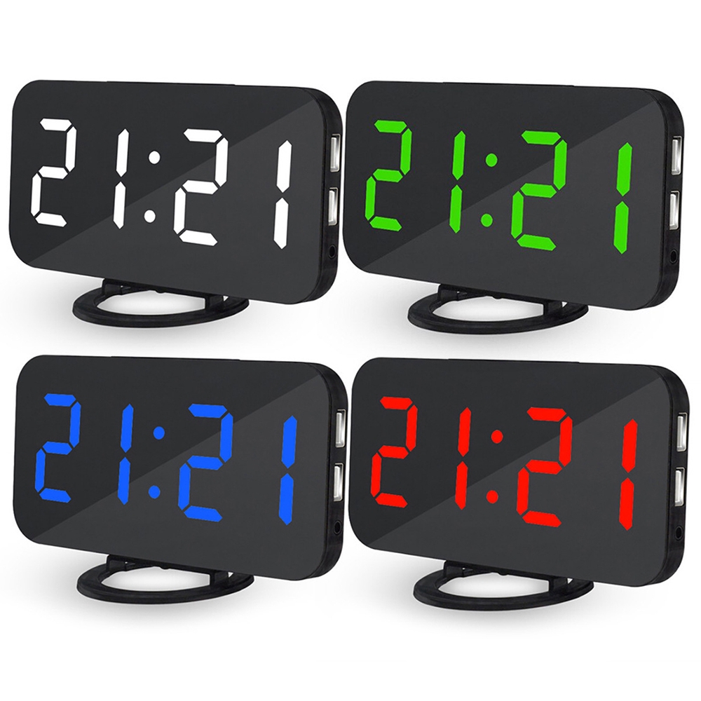 LED Clock Voice Control Electronic Snooze Backlight Desktop Digital Clocks ★ARAN