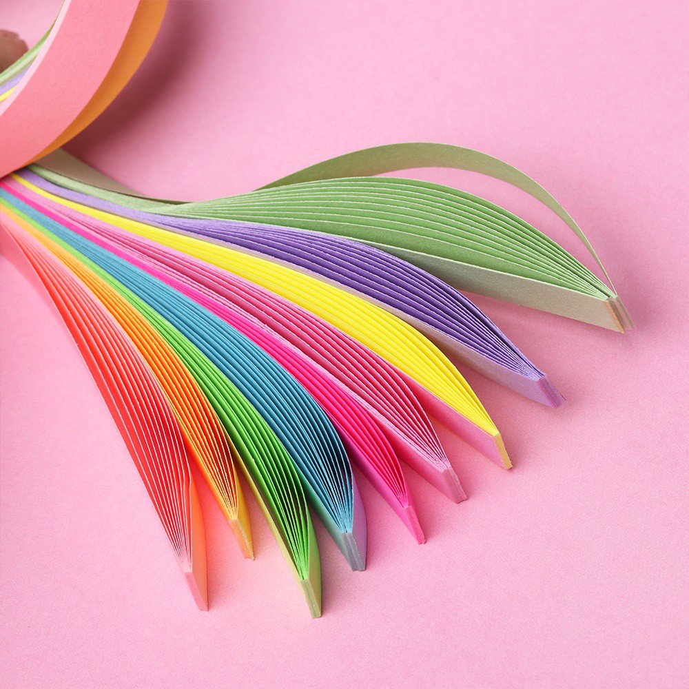 Bộ 540 tờ giấy origami nhiều màu dùng để xếp ngôi sao trang trí thủ công đẹp mắt