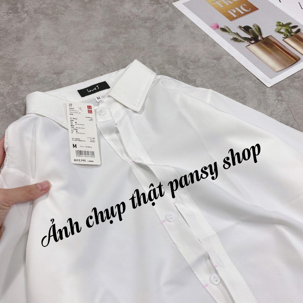 [ rẻ vô địch ] Áo sơ mi nữ trắng tay dài basic chất lụa hàn free size - áo sơ mi đuôi tôm form châu âu dưới 65kg