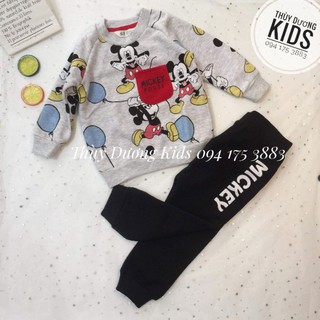 Bộ nỉ lót bông Mickey xuất dư cho bé