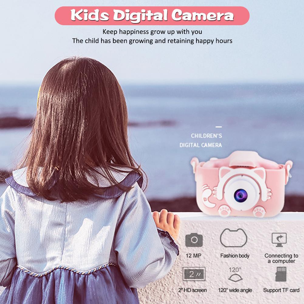 Máy Ảnh Kỹ Thuật Số HD 1080P Họa Tiết Hoạt Hình Sáng Tạo Cho Bé