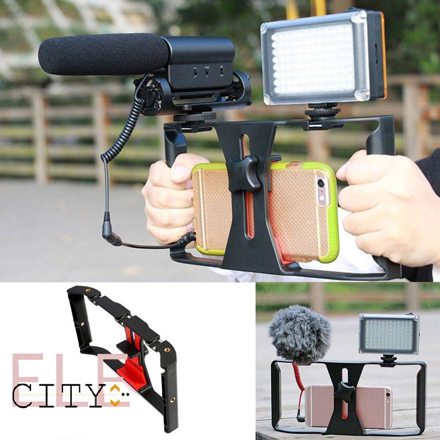 111ele} Video Camera Cage Stabilizer Film Making Rig For Smart Phone Video Rig Bracket | WebRaoVat - webraovat.net.vn