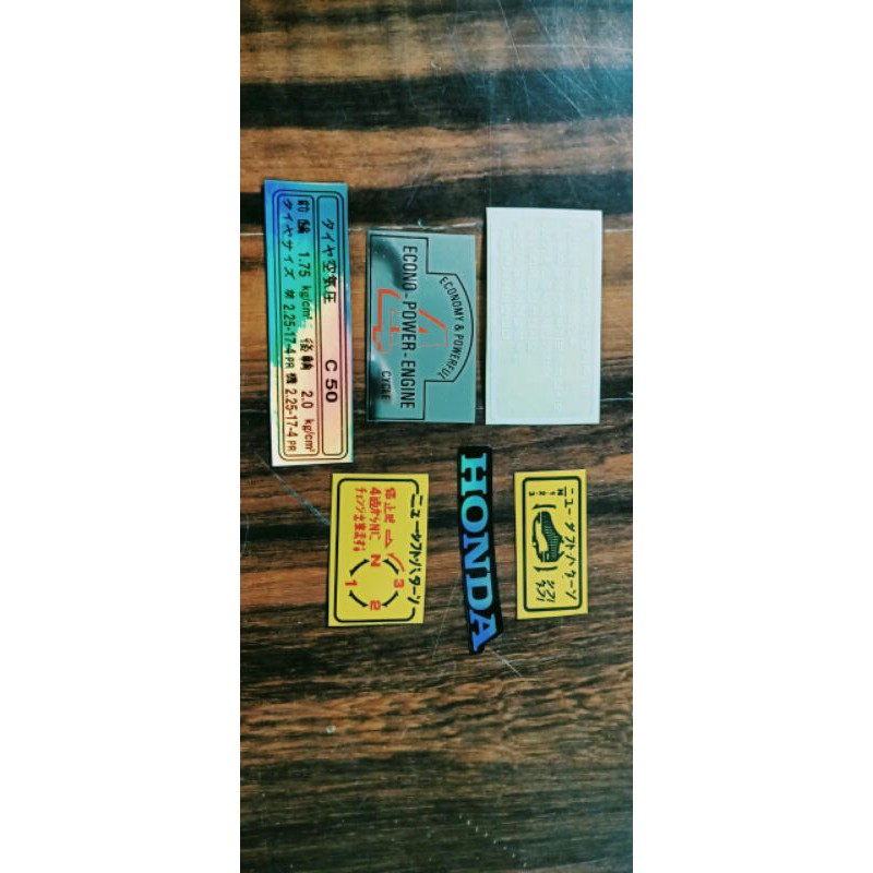 Bộ tem Super Cub 50 mới siêu đẹp 6 miếng